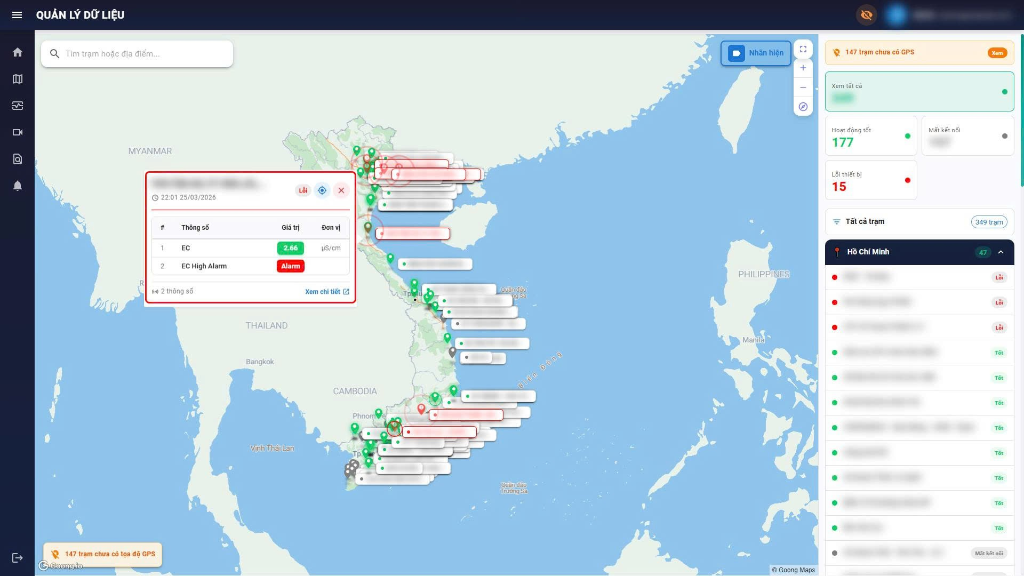 Navis - Bản đồ giám sát đa trạm toàn quốc